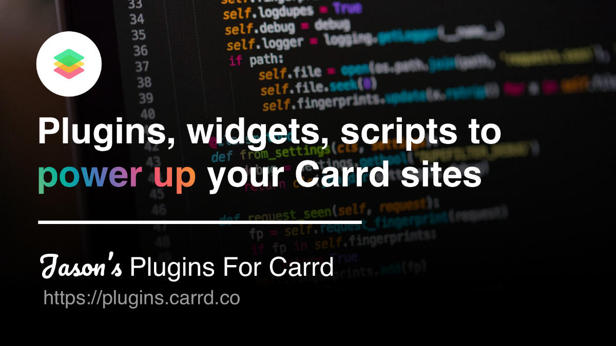 Jason's Plugins For Carrd